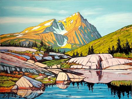 Gorska idila (Akryl - 2021) - Jože Anžič